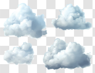 Translucency Cloud - Realistic Cloud Illustrations On Transparent Background Transparent PNG