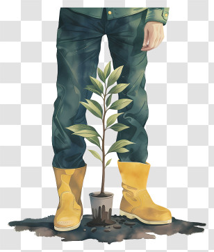 Tree Planting - Person Planting A Tree Transparent PNG