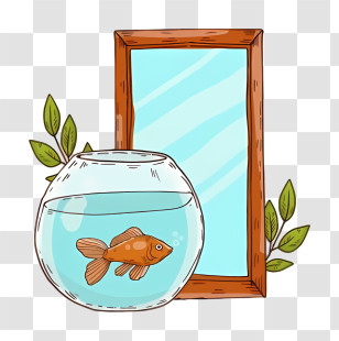 Goldfish Bowl - Fish Bowl With Mirror Transparent PNG