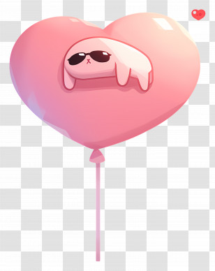 Ketnipz - Cute Pink Heart Balloon Transparent PNG