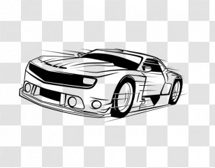 Sports Car Clip Art - Supercar - Cars Coloring Pages Transparent PNG