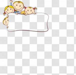 Child Drawing Picture Frame School Clip Art - Flooring - Cute Cartoon Characters Border Background Transparent PNG