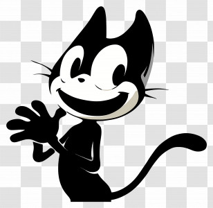 Felix The Cat - Classic Cartoon Cat Transparent PNG