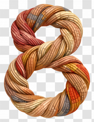Number 8 - Braided Number Eight Illustration Transparent PNG