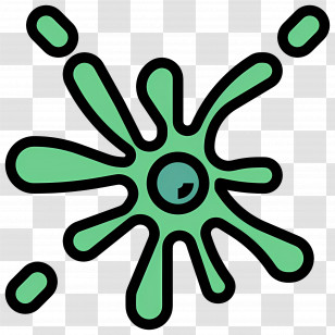 Paint Splash - Green Splash Illustration With Cartoon Style Transparent PNG