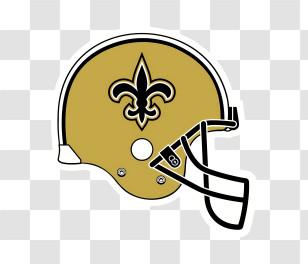 New Orleans Saints Logo - Gold Football Helmet With Fleur-de-Lis Emblem Transparent PNG