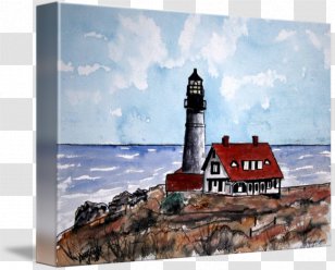 Lighthouse Portland Head Light Gallery Wrap Beacon Art - Tower Transparent PNG