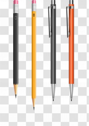 Mechanical Pencil Ballpoint Pen Illustration - Vector Color Creative Stationery Transparent PNG
