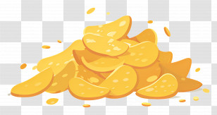 Chips - Delicious Golden Potato Chips Transparent PNG