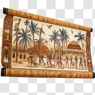 Ancient Papyrus Scroll
 - Ancient Egyptian Scroll With Illustrations Transparent PNG