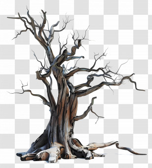 Dead Tree - Dead Tree With Twisted Branches Transparent PNG