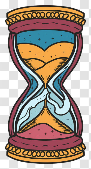 Sand Timer - Colorful Sand Hourglass Transparent PNG