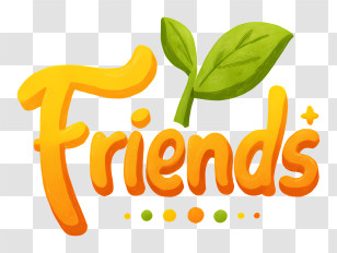 Friends Logo - Friendly Orange 'Friends' Logo Transparent PNG