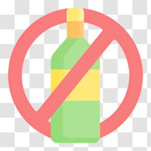 Alcohol Education - No Alcohol Prohibition Sign Transparent PNG