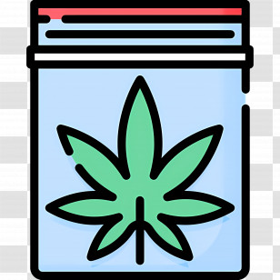 Cannabis Leaf - Cannabis Storage Jar Transparent PNG