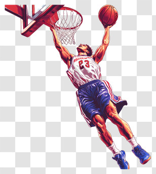 Slam Dunk - Basketball Player Dunking Transparent PNG