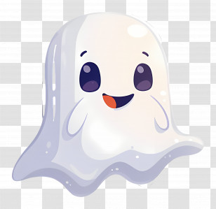 Cute Ghost - Cute Smiling Ghost Transparent PNG