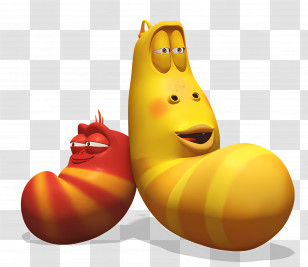 Larva - Relaxed Red And Yellow Larvae Transparent PNG