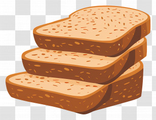 Whole Wheat Bread - Slices Of Whole-Grain Brown Bread Transparent PNG