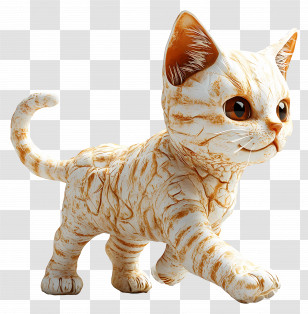 Cat Walking - Striped Kitten Illustration Transparent PNG