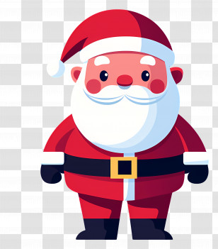 Santa Claus - Cheerful Cartoon Santa For Christmas Celebration Transparent PNG