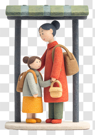 Bus Stop - Waiting Pair At Bus Stop Transparent PNG