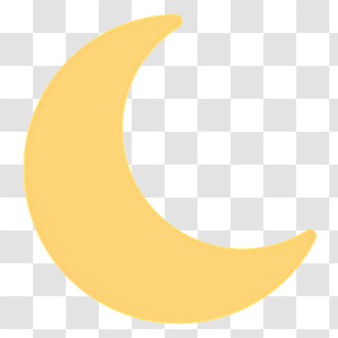 Crescent - Yellow Crescent Moon Icon In Minimal Design Transparent PNG