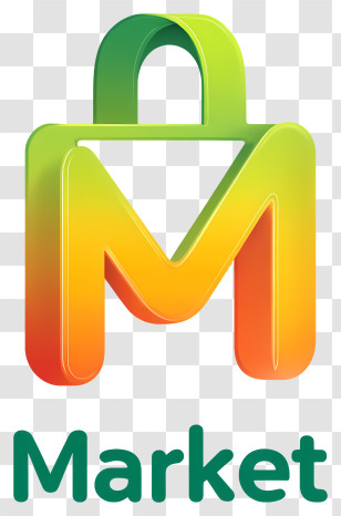 Market Logo - Market Shiny Bag M Logo Transparent PNG