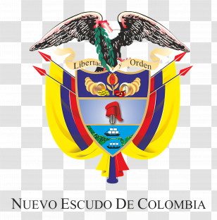 Escudo De Colombia Logo - Colombian Coat Of Arms Emblem Transparent PNG