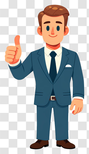 Businessman Giving Thumbs Up - Businessman Giving Thumbs Up Transparent PNG