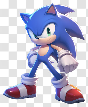 Sonic 3d - Fast Blue Hedgehog Pointing Forward Transparent PNG