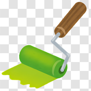 Icon - Green Paint Roller For Painting Transparent PNG