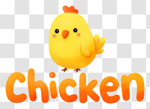 Chicken Logo - Cute Yellow Chick Transparent PNG