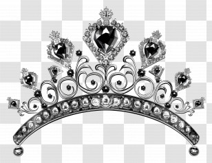 Tiara - Elegant Silver Tiara With Jewels Transparent PNG