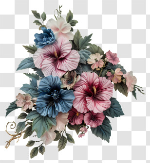 Funeral - Vivid Floral Bouquet Illustration Transparent PNG