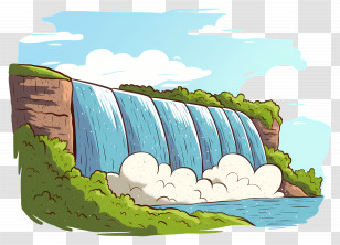 Niagara Falls - Serene Waterfall In Nature Transparent PNG