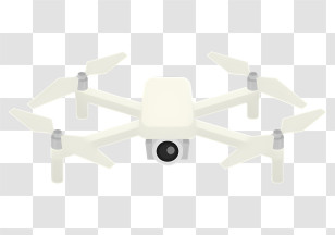 It - White Quadcopter Drone With Camera Transparent PNG