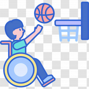 Wheelchair Basketball - Wheelchair Basketball Player Transparent PNG