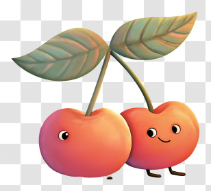 Animated Nike Shoe - Smiling Cherries With Leaves Transparent PNG