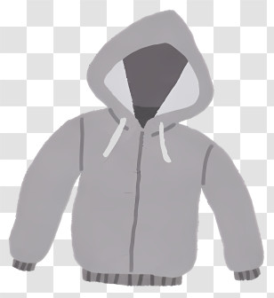 Life - Comfortable Gray Hoodie Transparent PNG