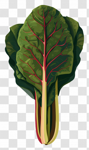Chard - Swiss Chard With Red Stems Transparent PNG