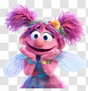 Abby Cadabby - Pink Fairy Character With Wings Transparent PNG