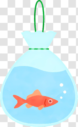 Fish - Goldfish In A Bag Illustration Transparent PNG