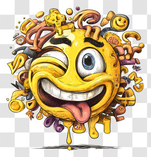 Mind Blown Emoji - Crazy Emoji Illustration Transparent PNG