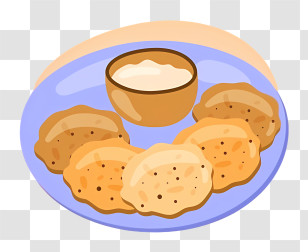 Thai Food - Tasty Dumplings With Dipping Sauce Transparent PNG