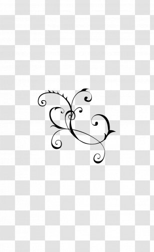 Drawing Italian Baroque Motif - Black And White Transparent PNG