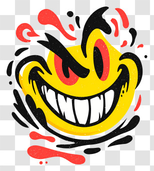 Crazy Emoji - Angry Emoji With Intense Expression Transparent PNG