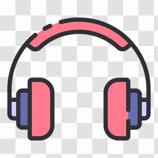 Headphone - Pink Stylish Headphones For Audio Experience Transparent PNG