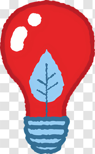 Red Light Bulb - Red Eco Light Bulb Concept Transparent PNG