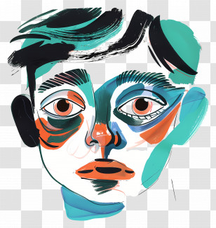 Child - Colorful Abstract Face Transparent PNG